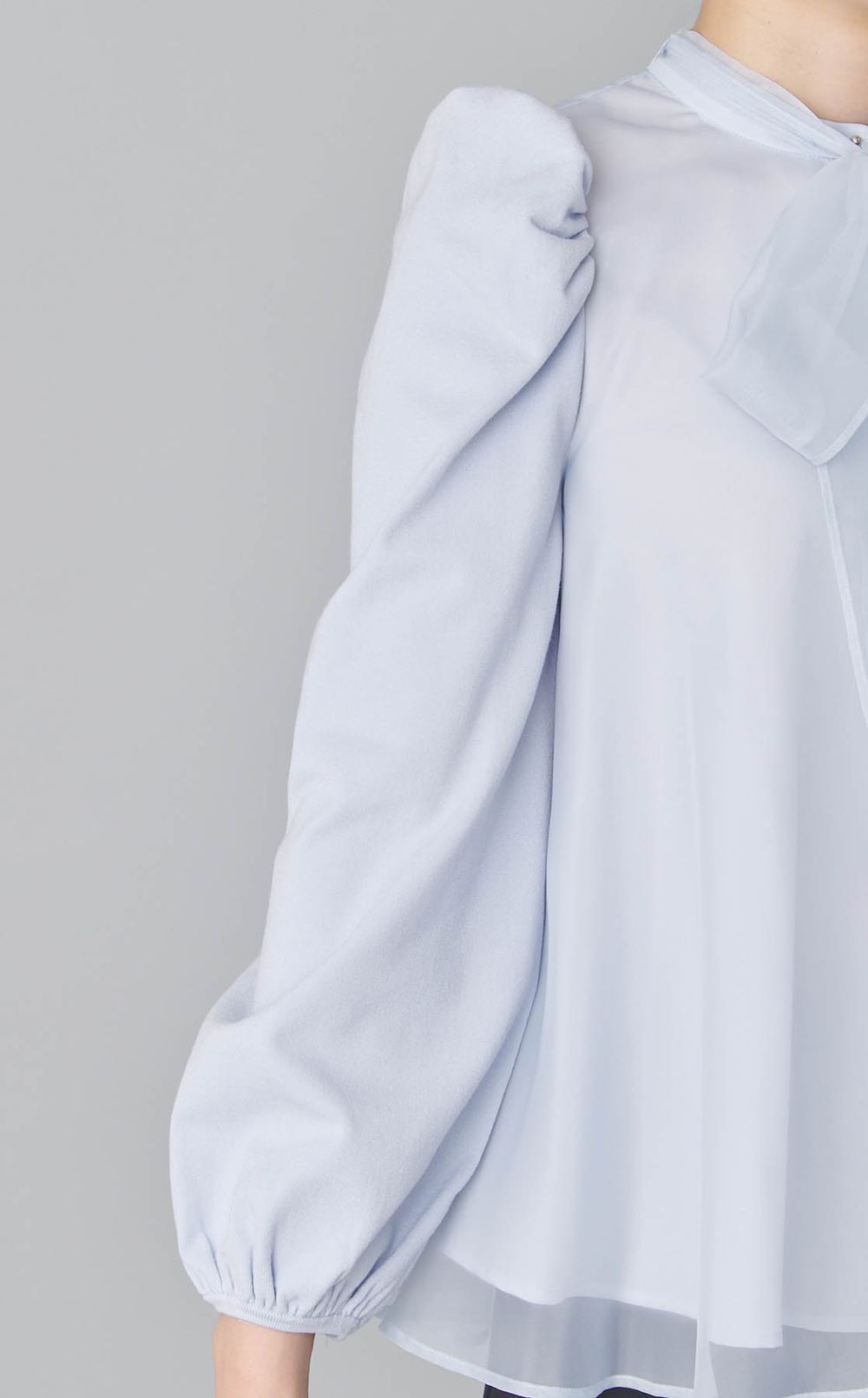 ニットコンビレイヤードブラウス