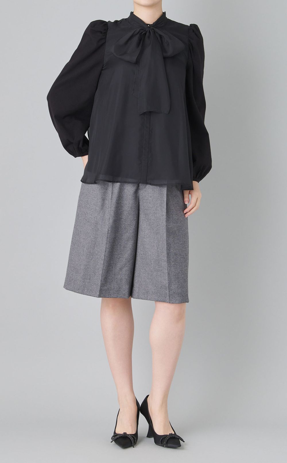 ニットコンビレイヤードブラウス