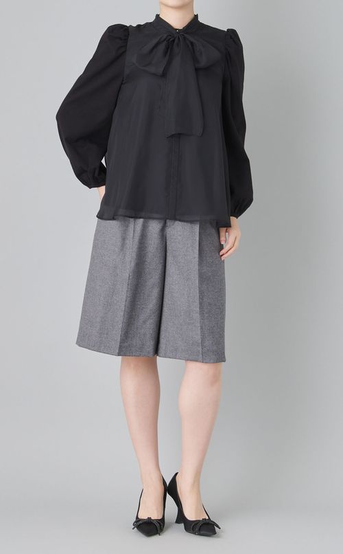 ニットコンビレイヤードブラウス