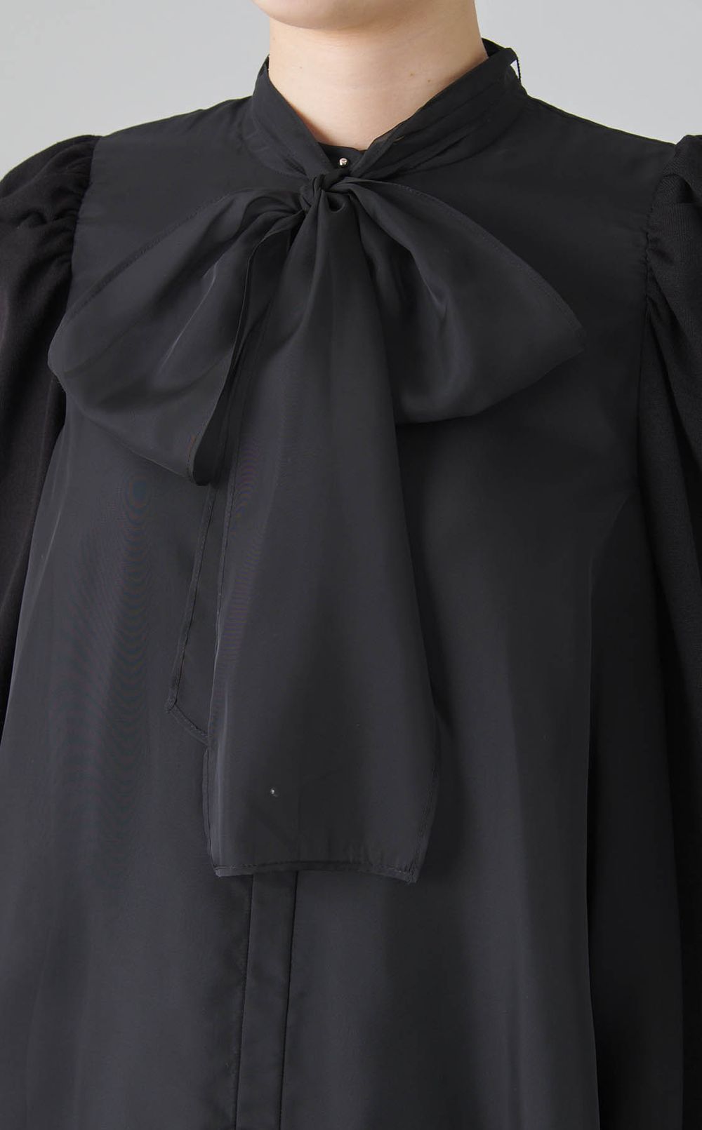 ニットコンビレイヤードブラウス