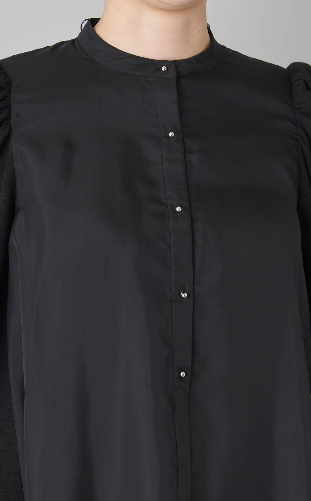 ニットコンビレイヤードブラウス