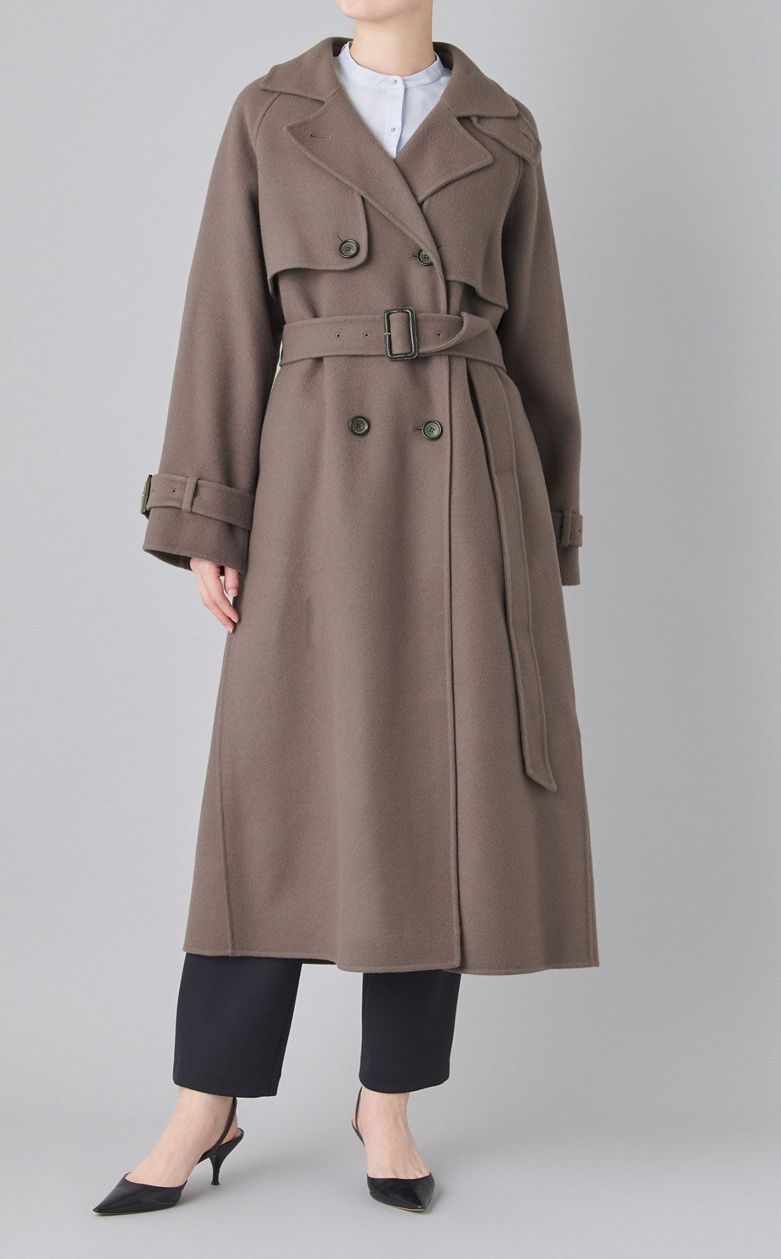 CELFORD｜ウール混ロングトレンチコート