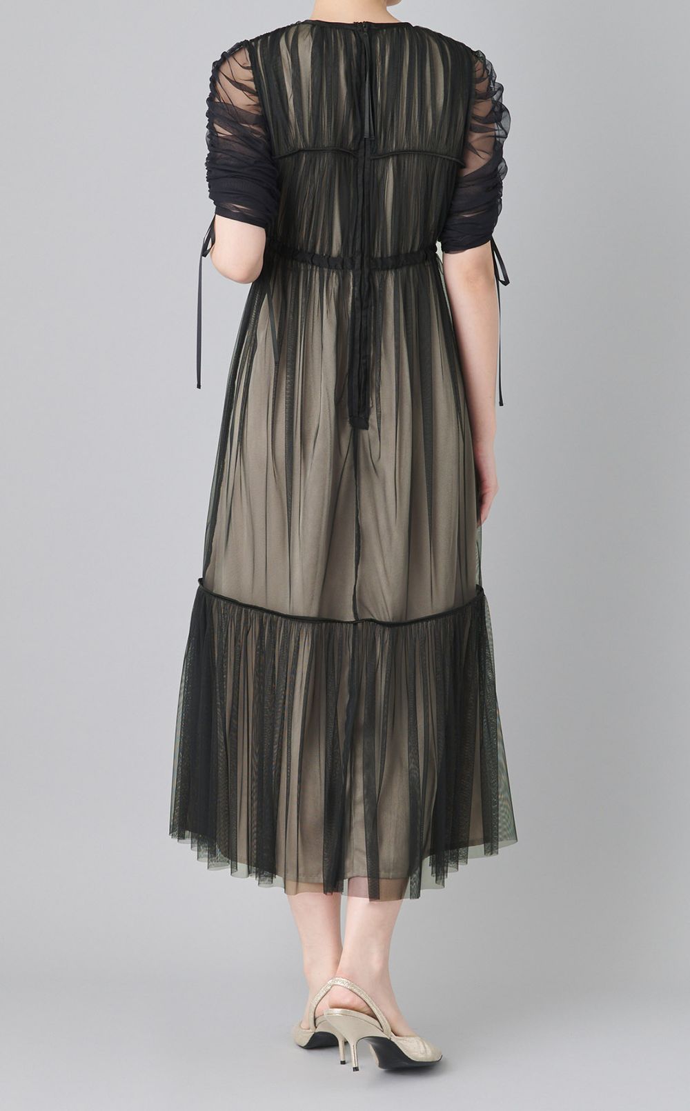 チュールギャザードレス