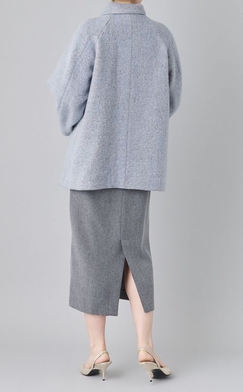 ループツイードダブルコート