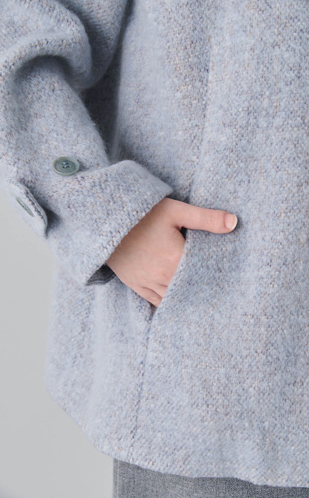 ループツイードダブルコート