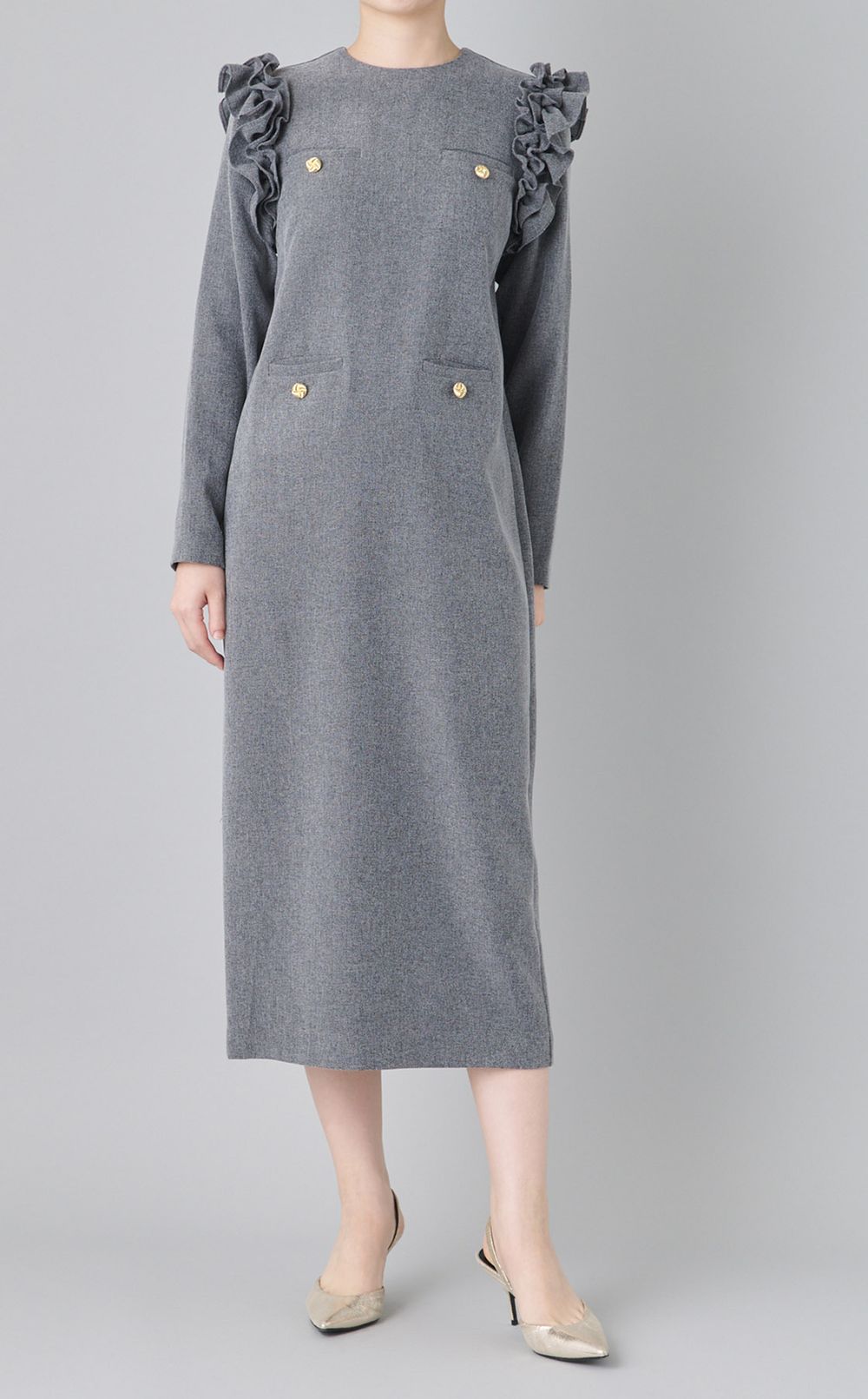 ヘリンボーンコクーンドレス