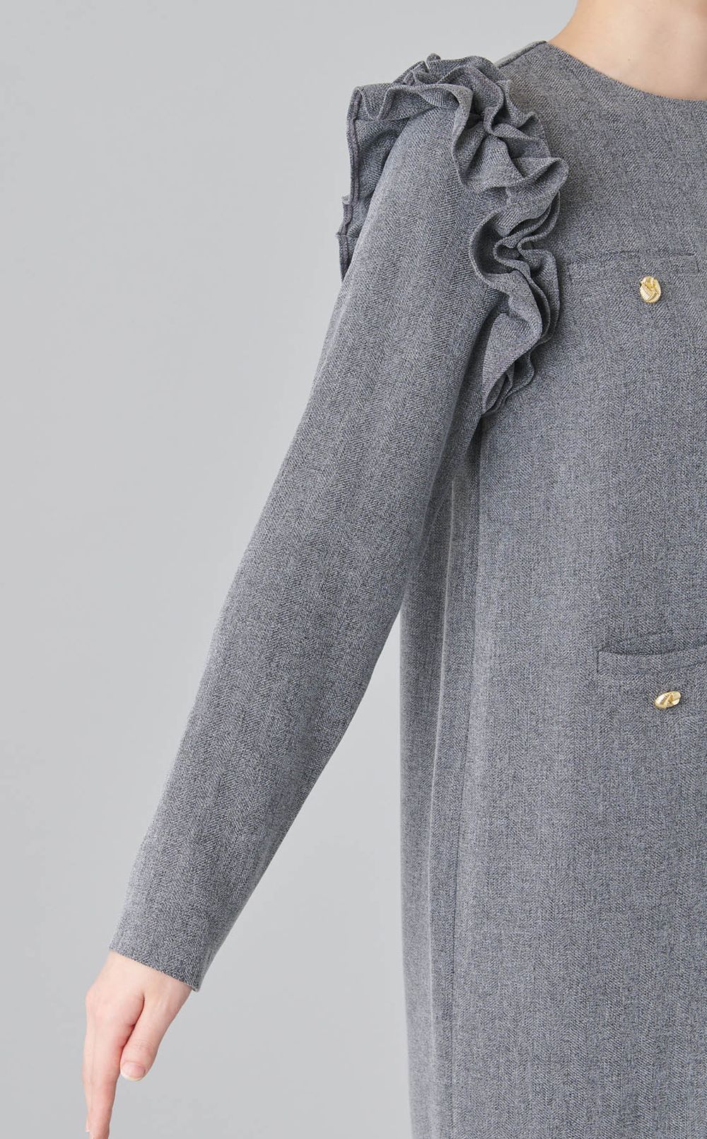 ヘリンボーンコクーンドレス