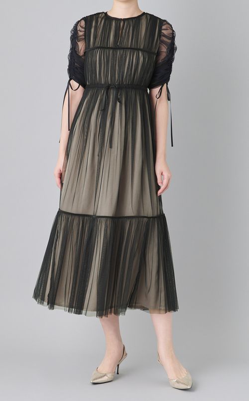 チュールギャザードレス