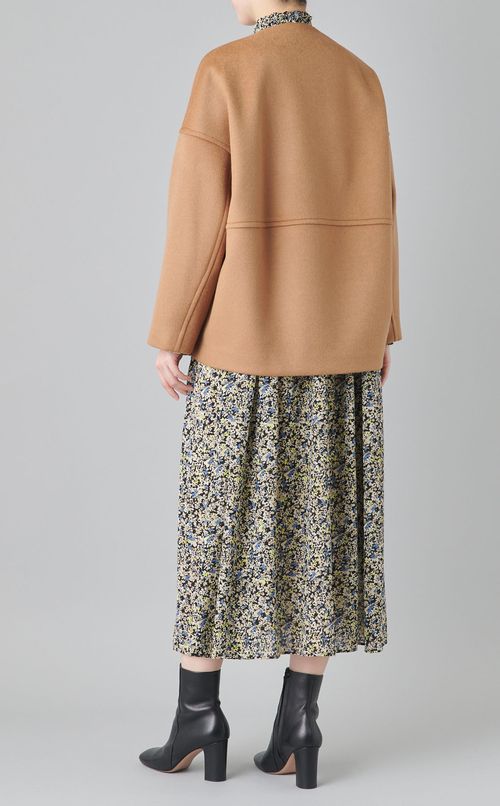 ウールカシミヤショートコクーンコート