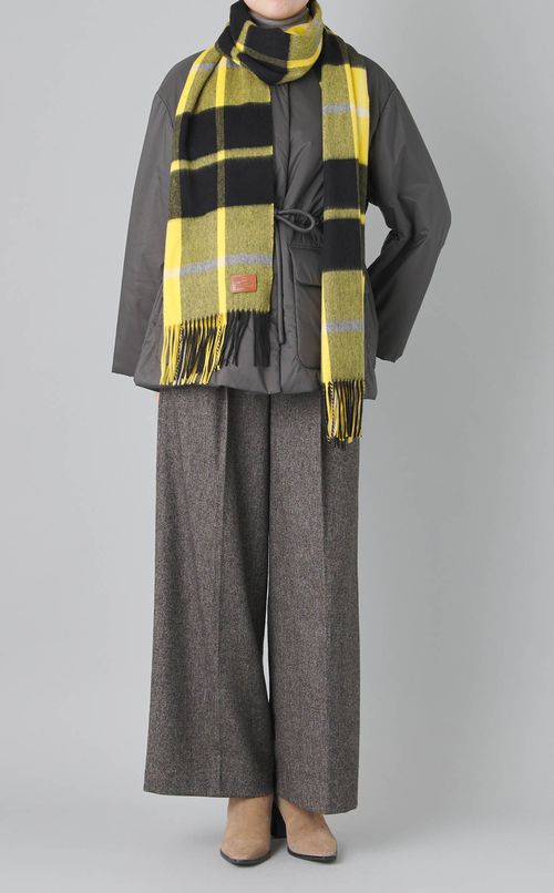 タータンチェックカシミヤマフラー