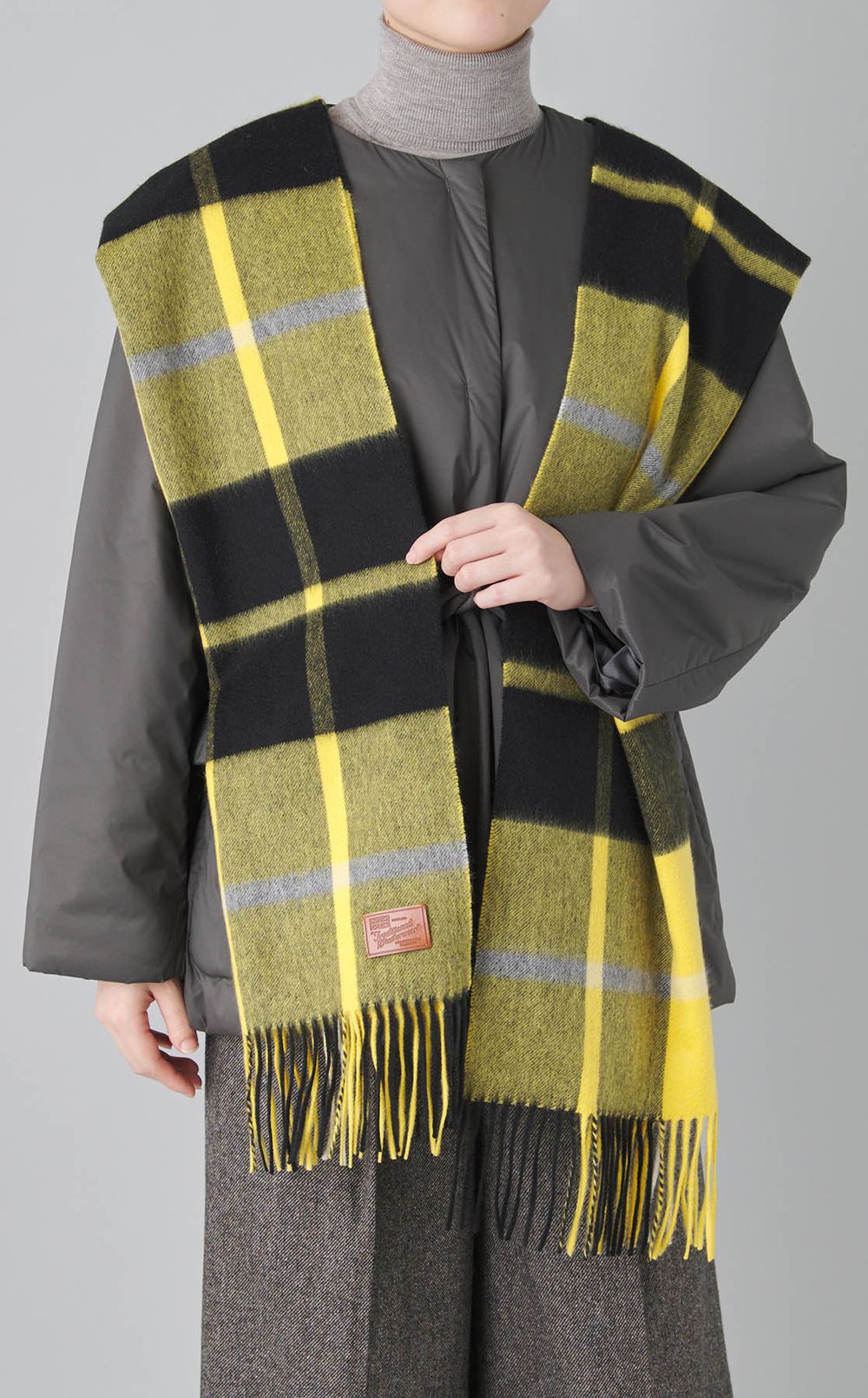 タータンチェックカシミヤマフラー