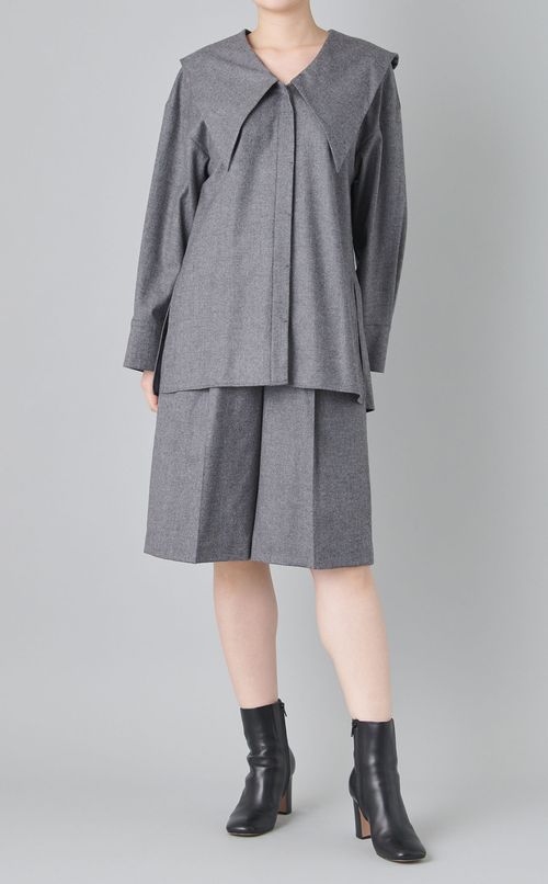 フランネルビッグカラーシャツ