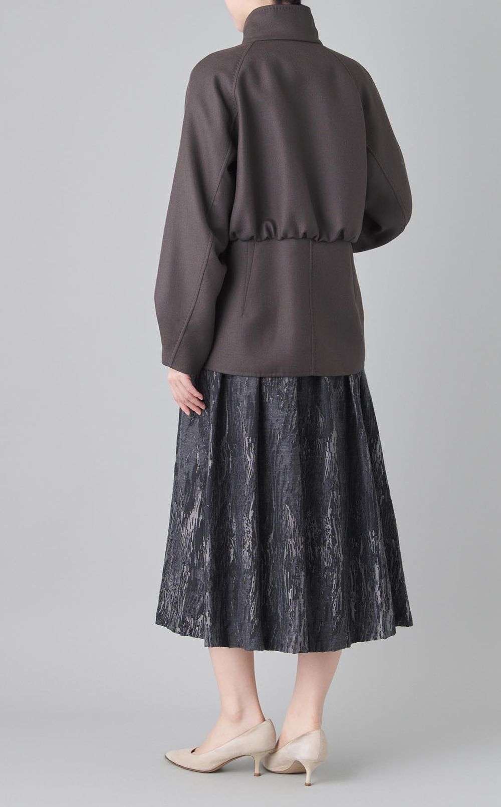 ウールスタンドカラーブルゾン