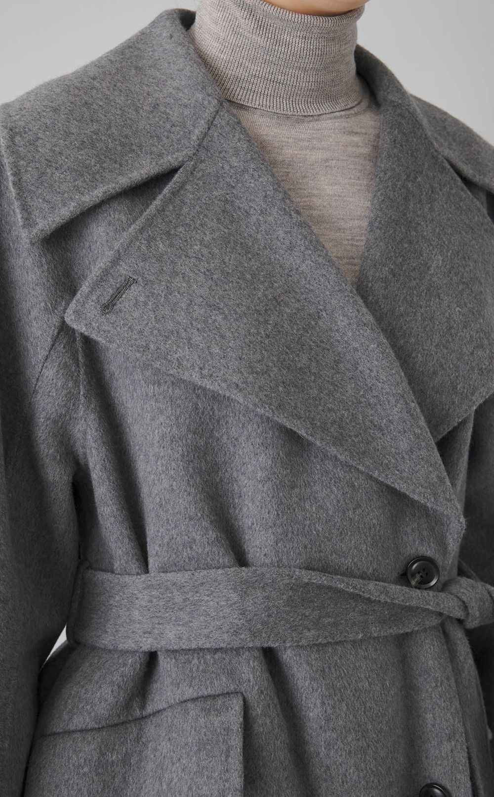 ウールリバーミドルAラインコート