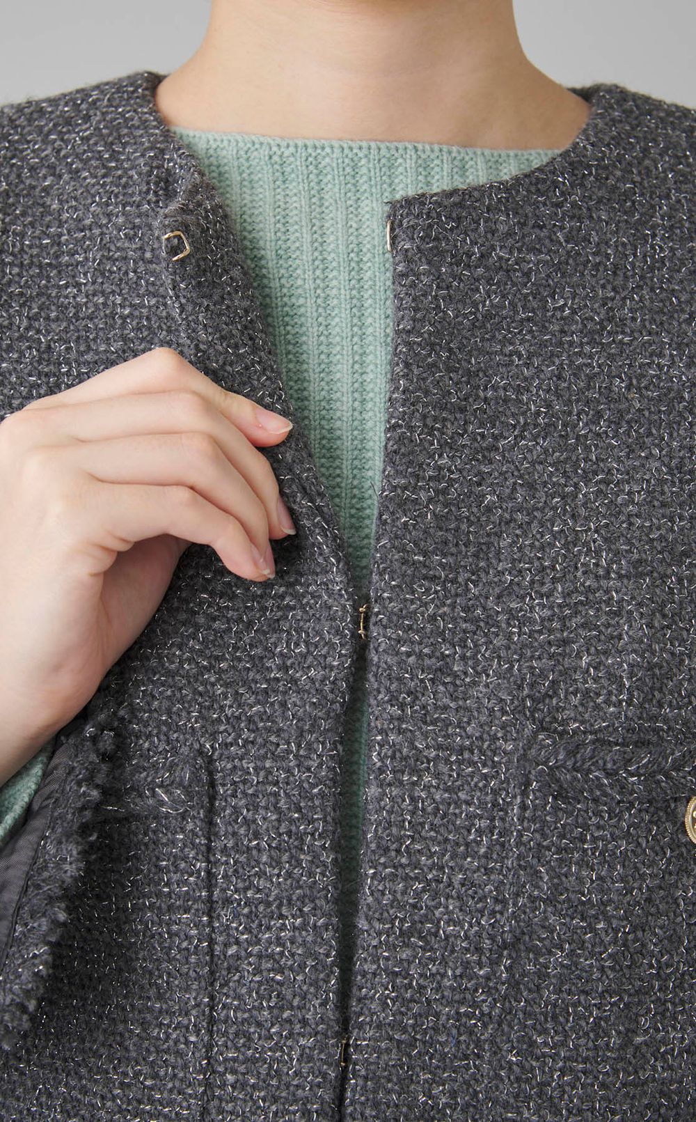 2wayツイードジャケット