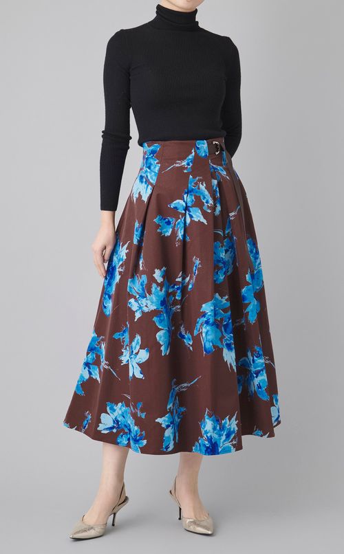 ブラッシュフラワーギャザースカート