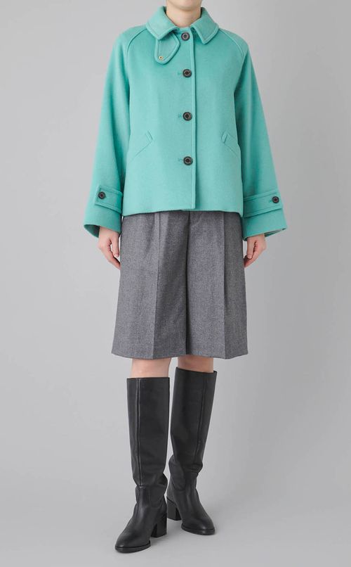 ウールメルトンショートコート