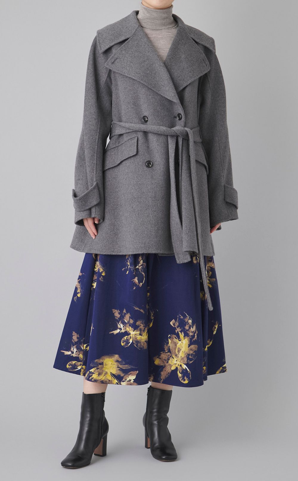 ウールリバーミドルAラインコート