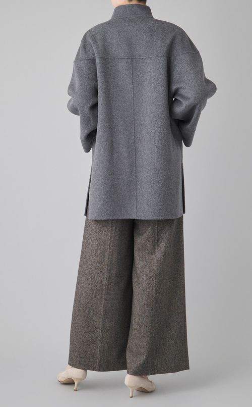 ダブルフェイススタンドカラーコート