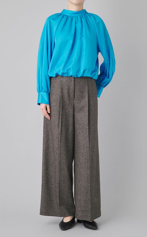 サテン2wayブラウス