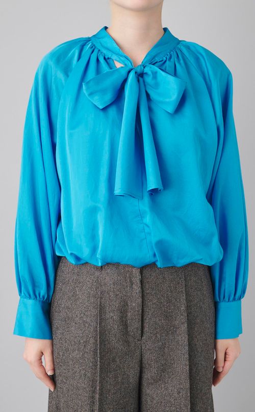 サテン2wayブラウス