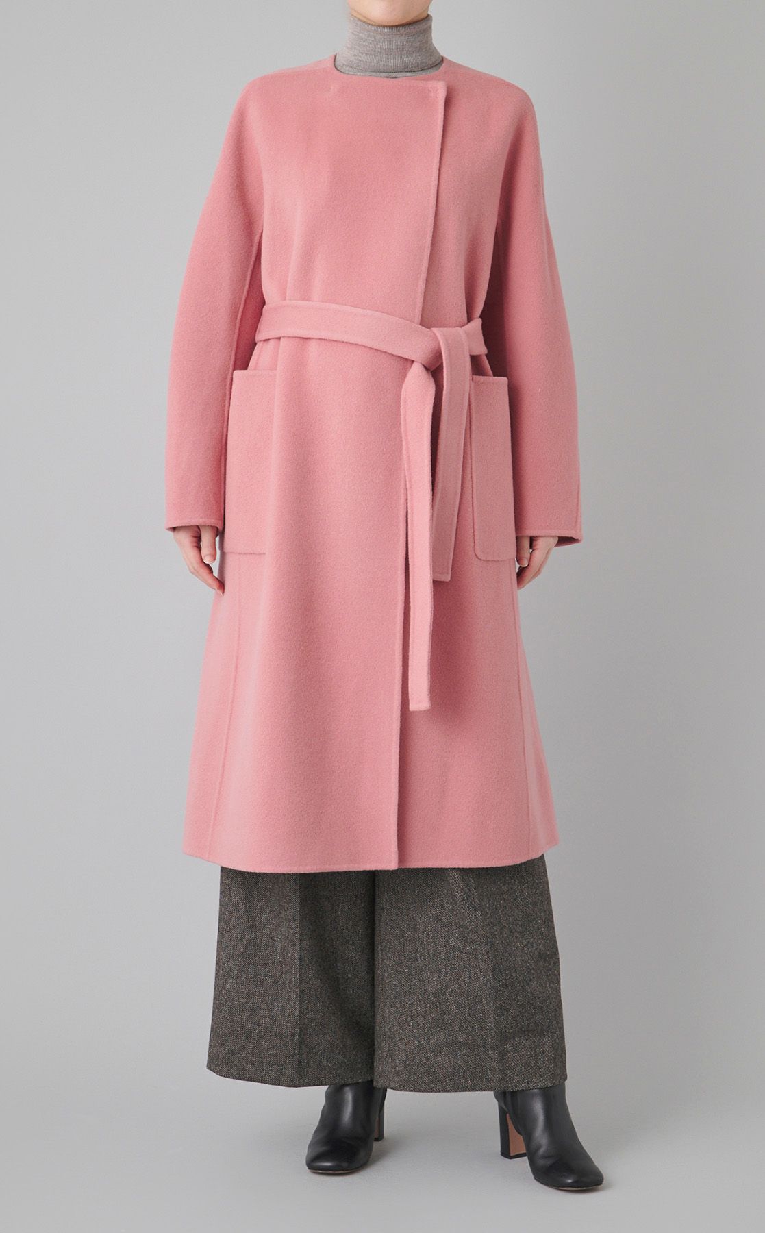 Ballsey｜ウールリバーノーカラーコート