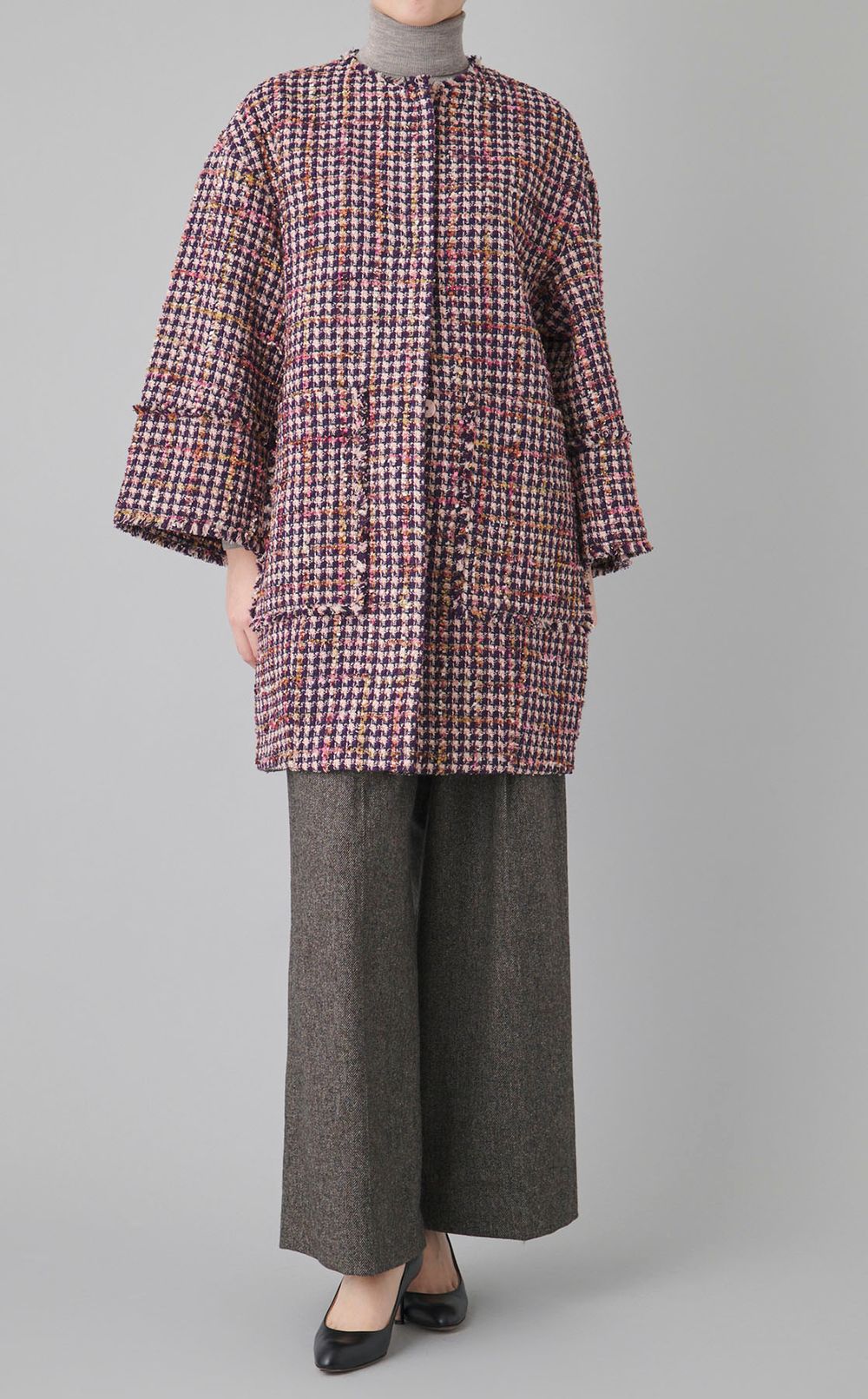 ツイードコクーンコート