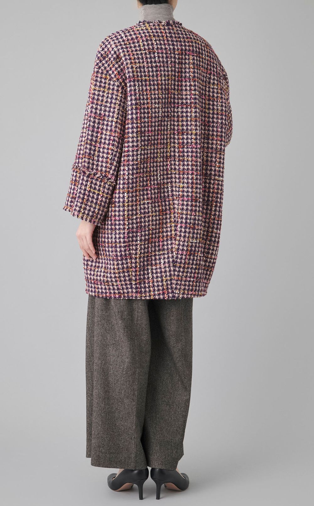 ツイードコクーンコート