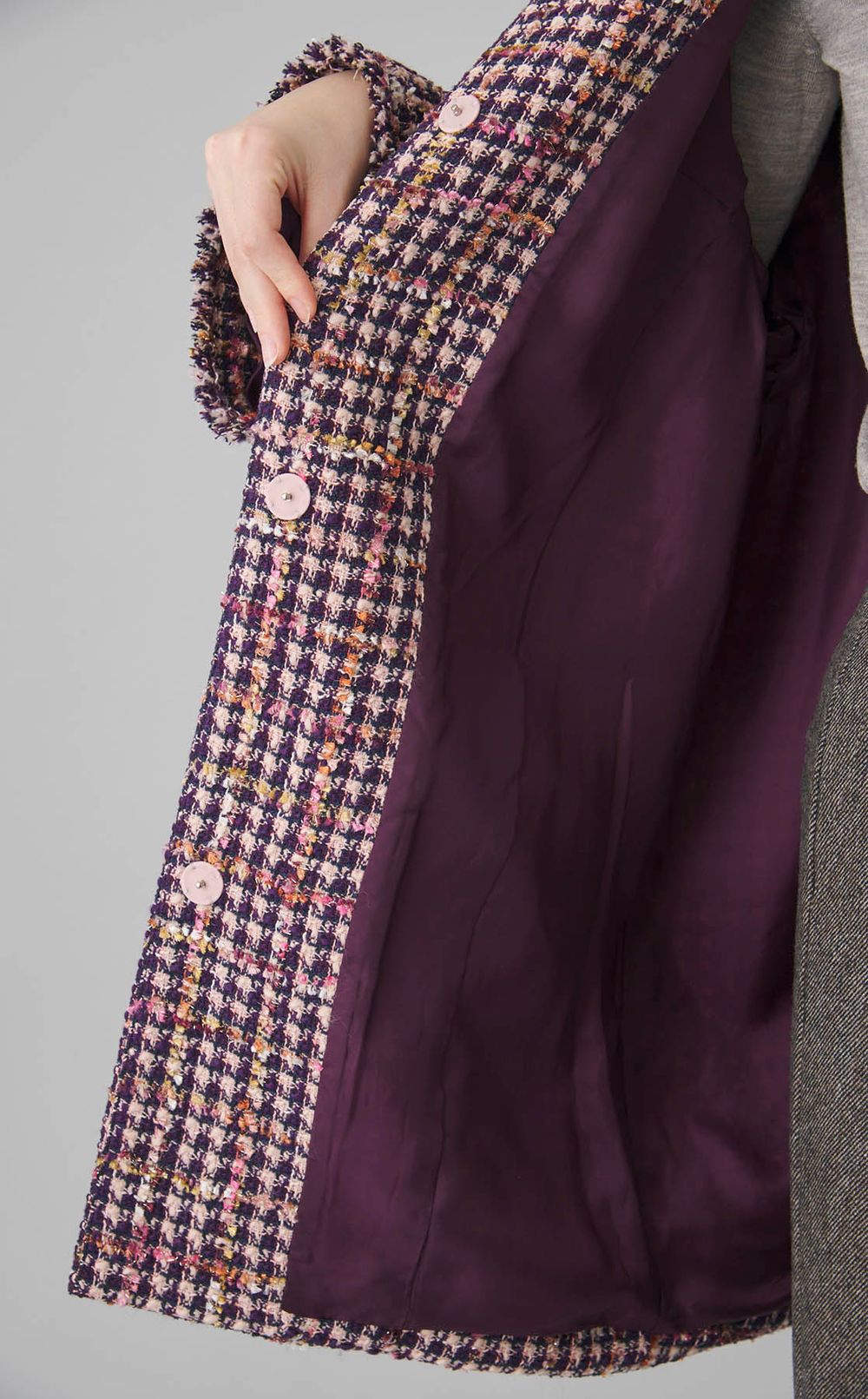 ツイードコクーンコート