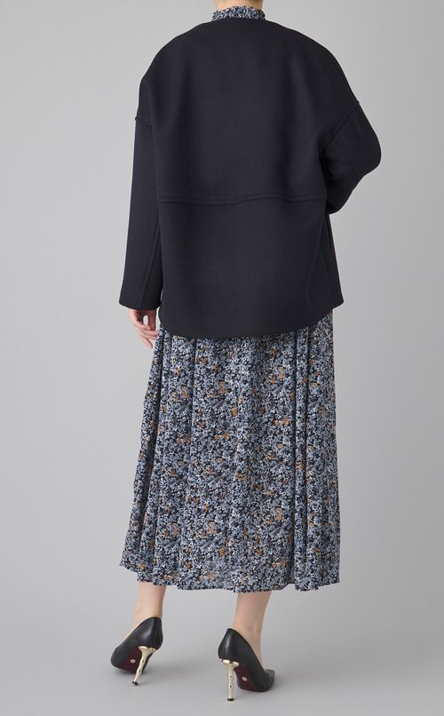 ウールカシミヤショートコクーンコート