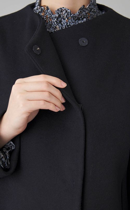 ウールカシミヤショートコクーンコート