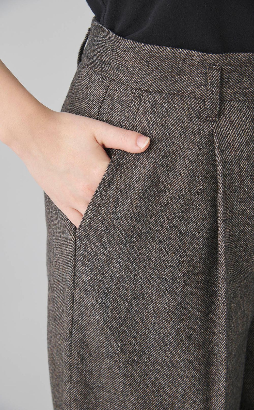 メランジカルゼタックワイドパンツ