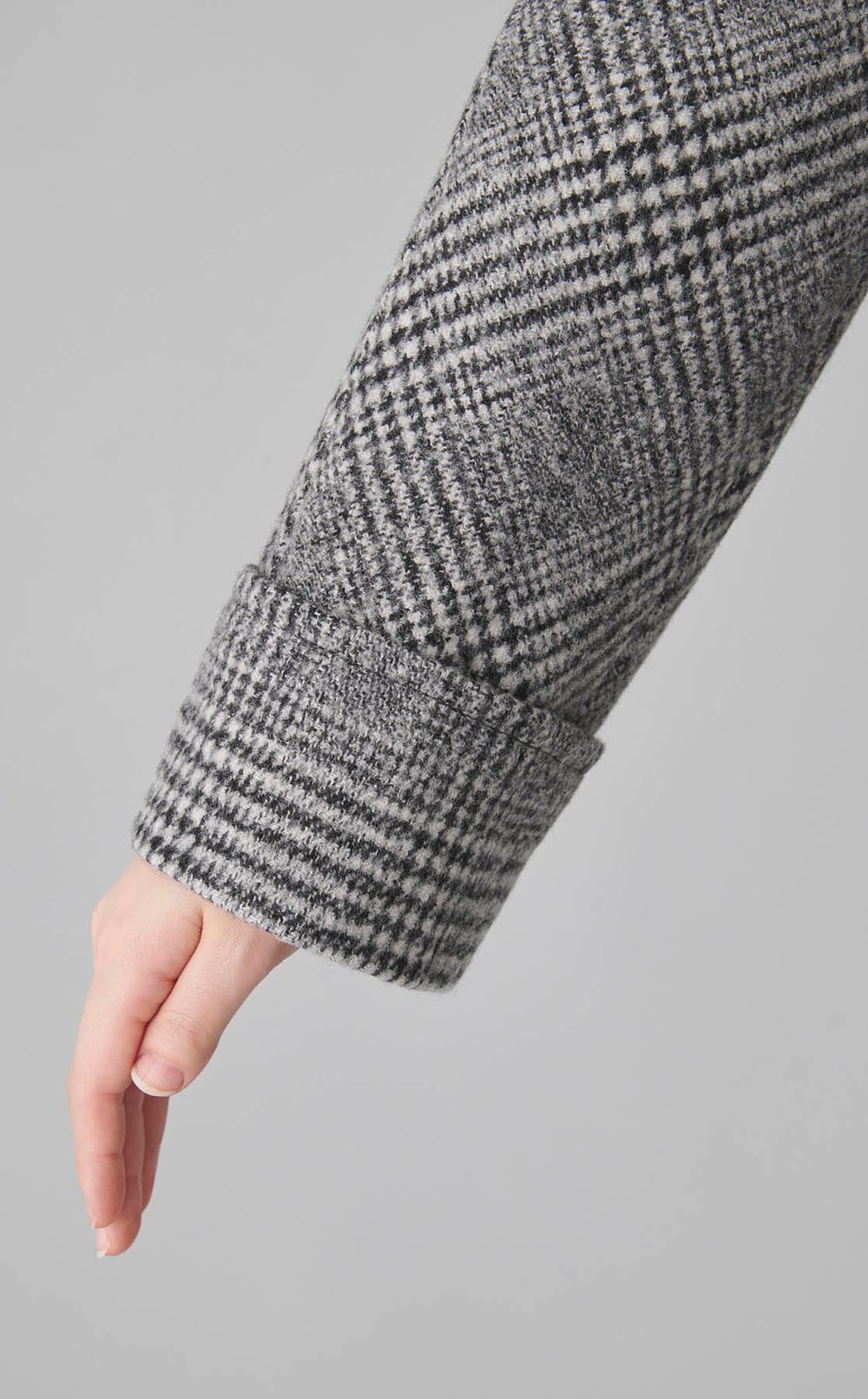 グレンチェックボクシーダブルコート