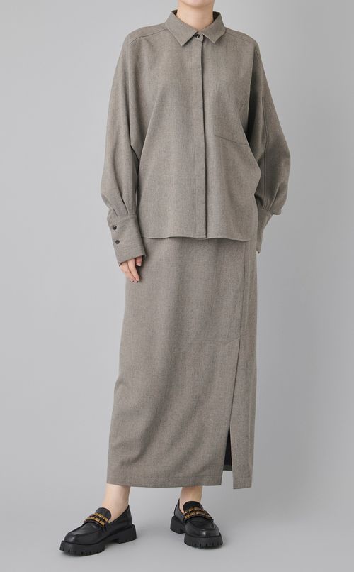 ドルマンスリーブツイルシャツ