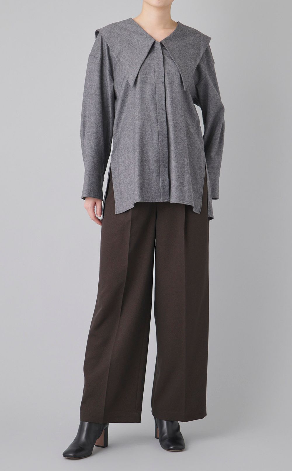 フランネルビッグカラーシャツ