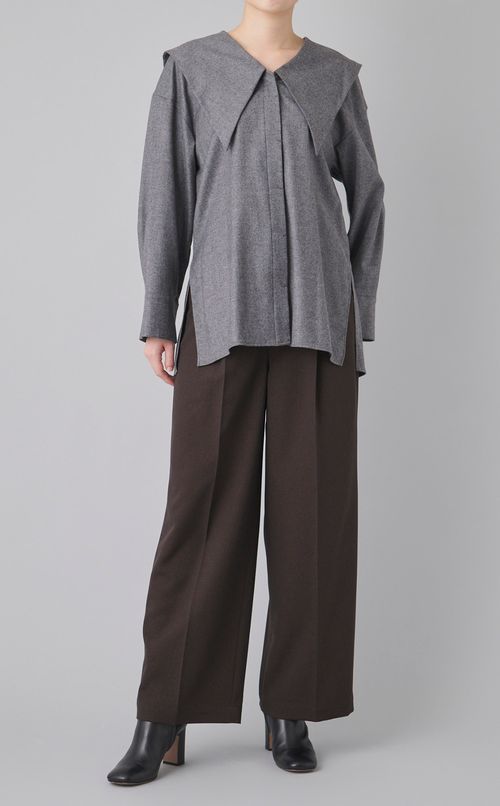 フランネルビッグカラーシャツ