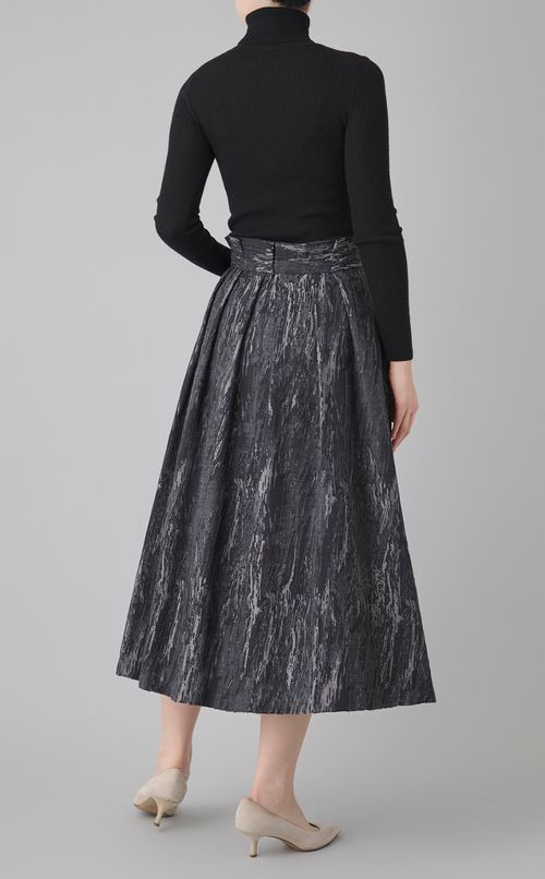 ジャガードタックフレアスカート