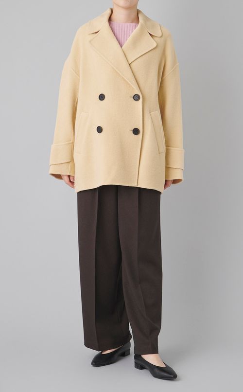 ウールコクーンシルエットPコート