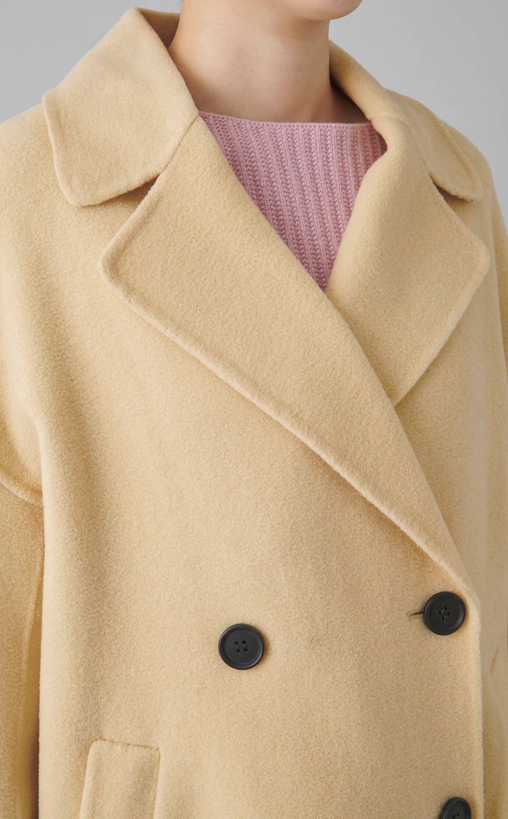 ウールコクーンシルエットPコート