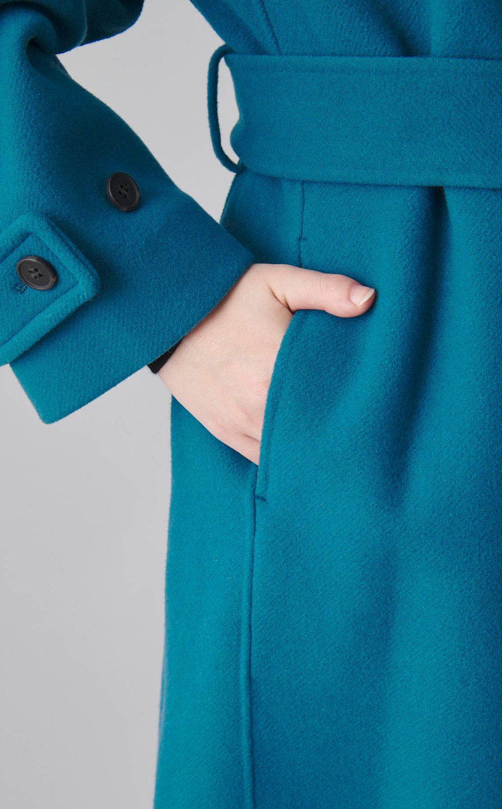 ステンカラースリットロングコート