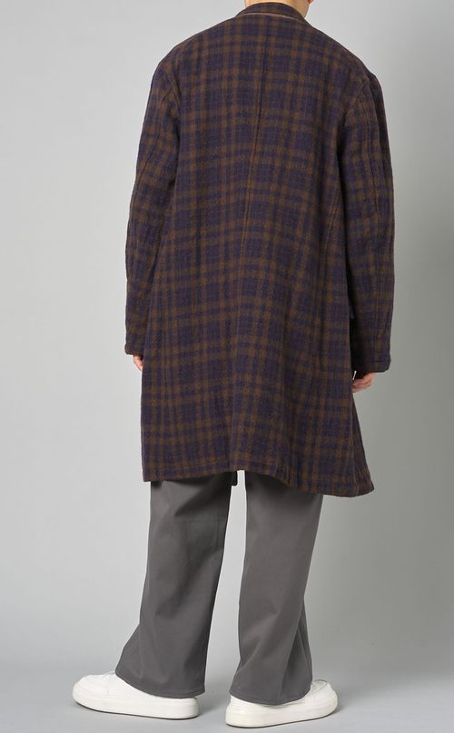 フリングチェックダブルコート