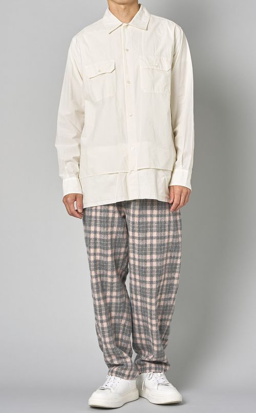 ガーメントダイレイヤードシャツ