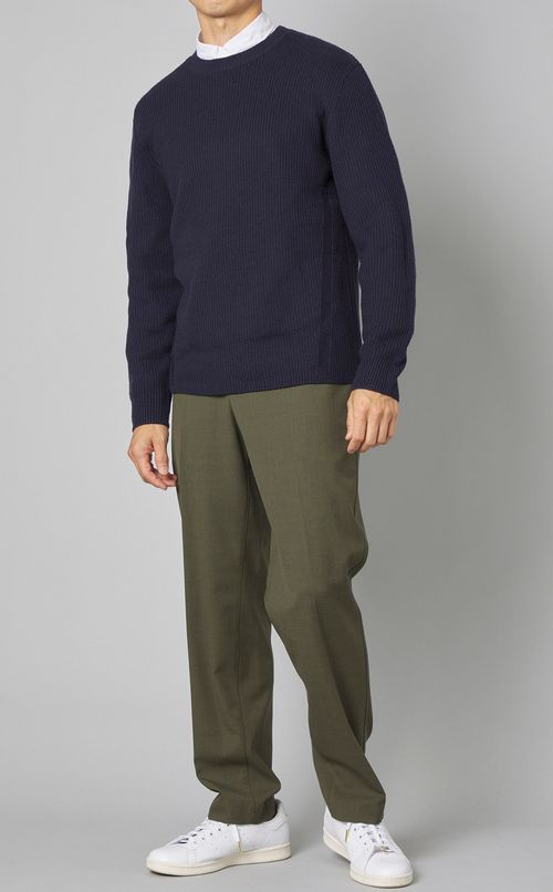 ファインメリノクルーネックニット