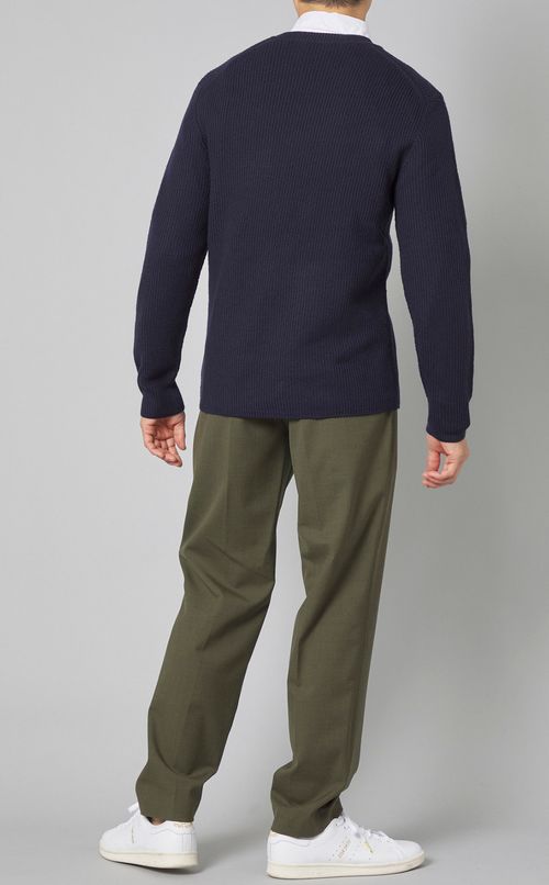 ファインメリノクルーネックニット