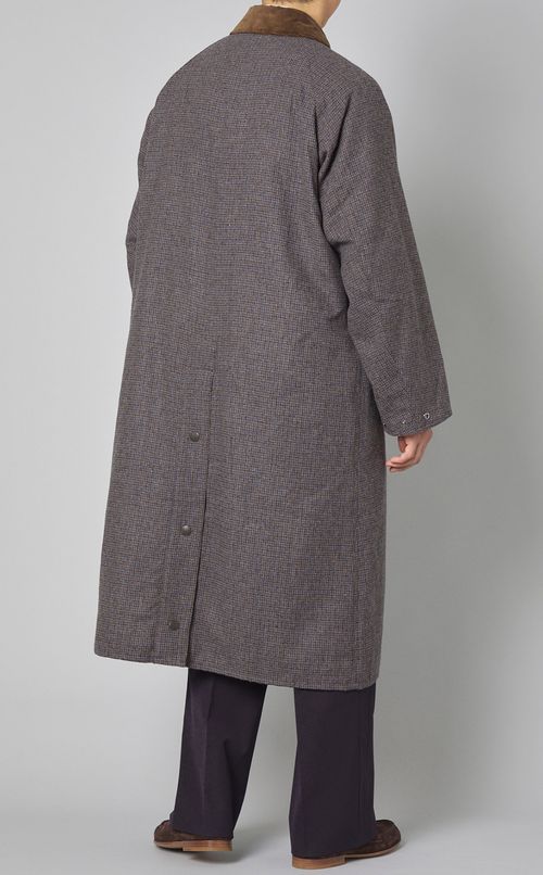 ウールチェックハンティングコート