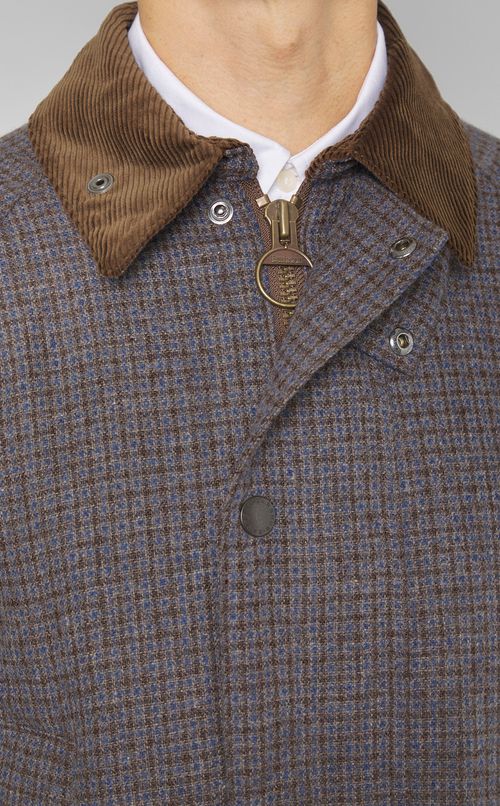 ウールチェックハンティングコート