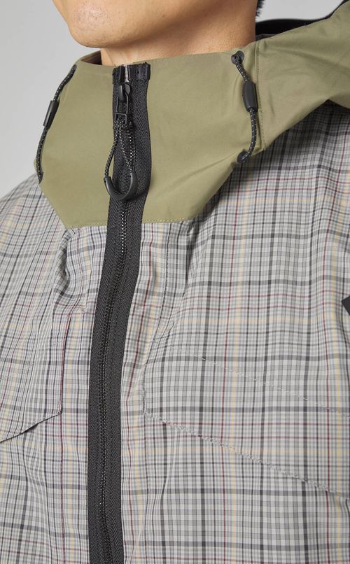 チェックボンディングフードブルゾン