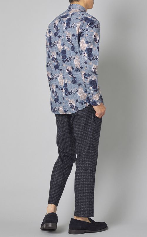 フラワープリントシャツ