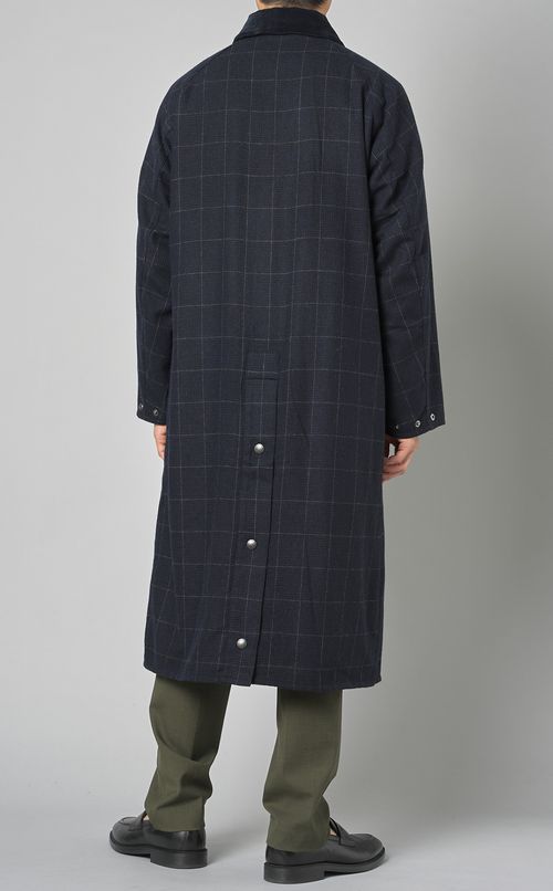 ウールチェックハンティングコート