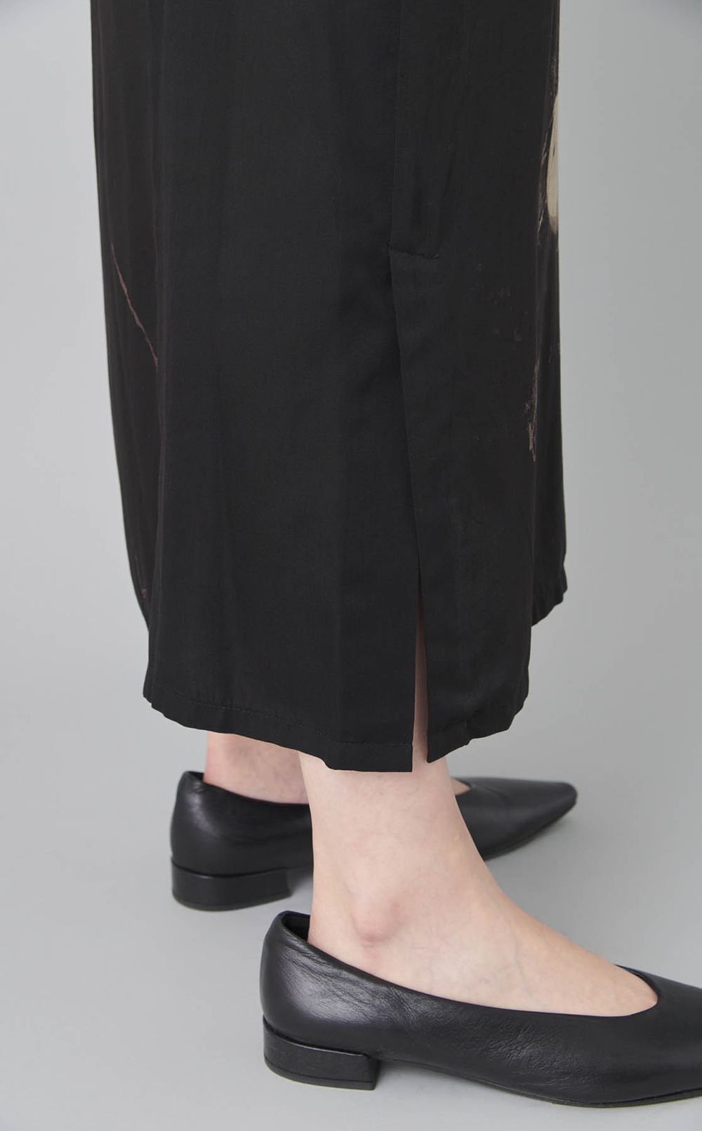 ダンガリーツイルドットプリントワンピース